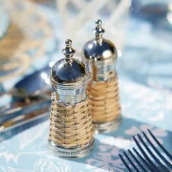Clearance Mrs. Alice Rattan Salt & Pepper Set
