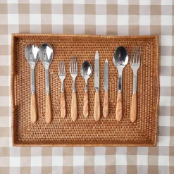 New Mrs. Alice Rattan Tray