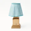 Clearance Mrs. Alice Rechargeable Lamp With Baby Blue Lotus Lampshade