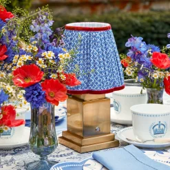 Discount Mrs. Alice Rechargeable Lamp With Blue Lotus Lampshade