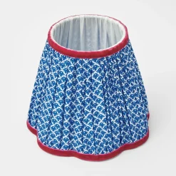 Discount Mrs. Alice Rechargeable Lamp With Blue Lotus Lampshade