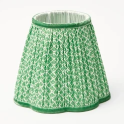 Mrs. Alice Rechargeable Lamp With Green Lotus Lampshade