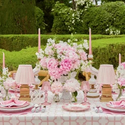 Sale Mrs. Alice Rechargeable Lamp With Pink Lotus Lampshade