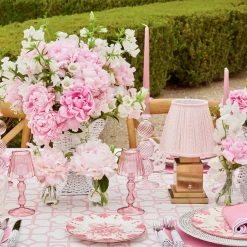 Sale Mrs. Alice Rechargeable Lamp With Pink Lotus Lampshade