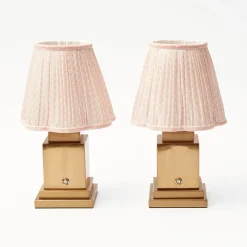 Sale Mrs. Alice Rechargeable Lamp With Pink Lotus Lampshade