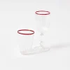 Sale Mrs. Alice Red Rim Glassware (Set Of 8)