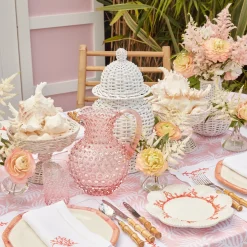 Clearance Mrs. Alice Rose Pink Hobnail Jug
