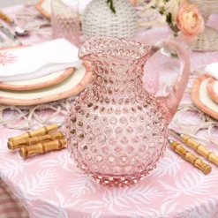 Clearance Mrs. Alice Rose Pink Hobnail Jug