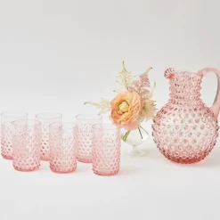 Clearance Mrs. Alice Rose Pink Hobnail Jug
