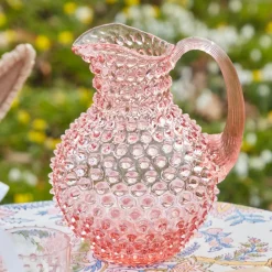 Clearance Mrs. Alice Rose Pink Hobnail Jug
