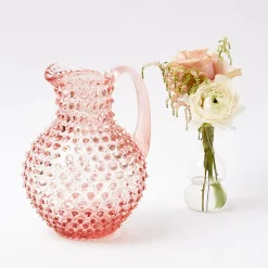 Clearance Mrs. Alice Rose Pink Hobnail Jug