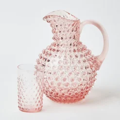 Discount Mrs. Alice Rose Pink Hobnail Water Glasses & Jug Set