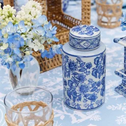 Best Mrs. Alice Round Chinoiserie Ginger Jars (Pair)