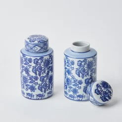 Best Mrs. Alice Round Chinoiserie Ginger Jars (Pair)