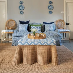 Best Mrs. Alice Round Rattan Scalloped Tray