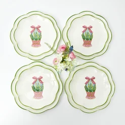 Clearance Mrs. Alice Scalloped Easter Dinner & Starter Plate (Set Of 8)
