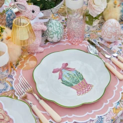 Mrs. Alice Scalloped Easter Dinner & Starter Plate (Set Of 8)