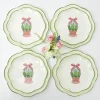 Sale Mrs. Alice Scalloped Easter Dinner & Starter Plate (Set Of 8)