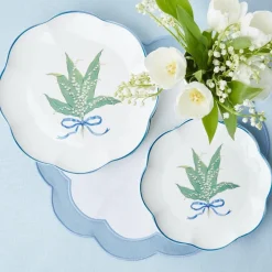 Mrs. Alice Scalloped Lily Of The Valley Starter Plate (Set Of 4)