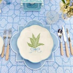 Clearance Mrs. Alice Scalloped Lily Of The Valley Dinner Plate (Set Of 4)