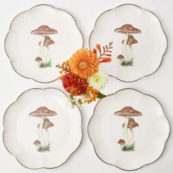 Mrs. Alice Scalloped Mushroom Dinner Plate (Set Of 4)