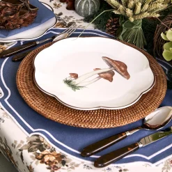 Mrs. Alice Scalloped Mushroom Dinner Plate (Set Of 4)