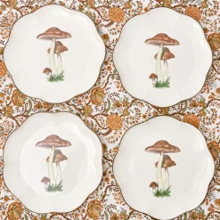 Mrs. Alice Scalloped Mushroom Dinner Plate (Set Of 4)