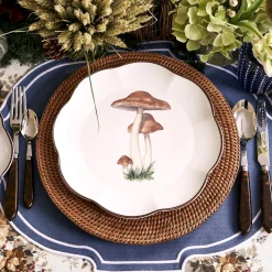 Hot Mrs. Alice Scalloped Mushroom Dinner Plate (Set Of 4)