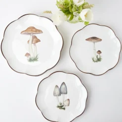 Hot Mrs. Alice Scalloped Mushroom Dinner Plate (Set Of 4)