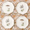 Clearance Mrs. Alice Scalloped Mushroom Starter Plates (Set Of 4)