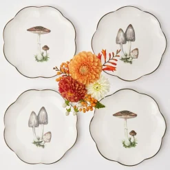 Online Mrs. Alice Scalloped Mushroom Starter Plate (Grey)