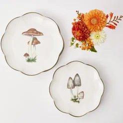 Online Mrs. Alice Scalloped Mushroom Starter Plate (Grey)