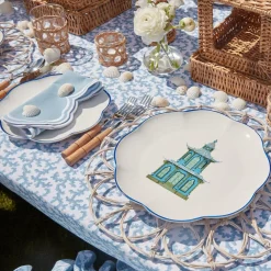New Mrs. Alice Scalloped Pagoda Dinner Plate (Set Of 4)