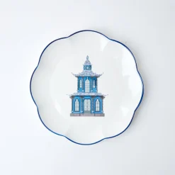 New Mrs. Alice Scalloped Pagoda Dinner Plate (Set Of 4)