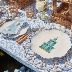 Online Mrs. Alice Scalloped Pagoda Dinner Plate