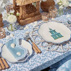 Online Mrs. Alice Scalloped Pagoda Dinner Plate