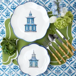 Online Mrs. Alice Scalloped Pagoda Dinner Plate