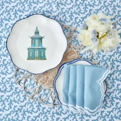 Sale Mrs. Alice Scalloped Pagoda Dinner Plate (Set Of 4)