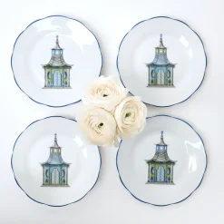 Hot Mrs. Alice Scalloped Pagoda Starter Plate (Set Of 4)