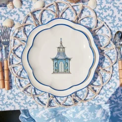 Hot Mrs. Alice Scalloped Pagoda Starter Plate (Set Of 4)