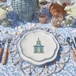 Hot Mrs. Alice Scalloped Pagoda Starter Plate (Set Of 4)