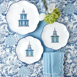 Hot Mrs. Alice Scalloped Pagoda Starter Plate (Set Of 4)