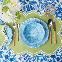 Sale Mrs. Alice Serena Apple Green Scalloped Napkins (Set Of 4)