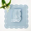 Hot Mrs. Alice Serena Applique Blue Napkins (Set Of 4)