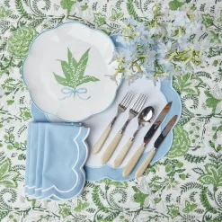 Mrs. Alice Serena Applique Blue Placemats (Set Of 4)