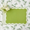 Clearance Mrs. Alice Serena Applique Green Placemats (Set Of 4)