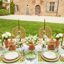 Clearance Mrs. Alice Serena Applique Green Placemats (Set Of 4)