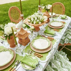 Clearance Mrs. Alice Serena Applique Green Placemats (Set Of 4)
