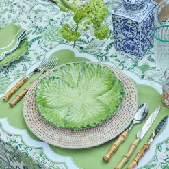New Mrs. Alice Serena Green Cabbage Dinner Plate (Set Of 4)
