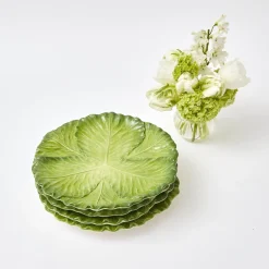 Outlet Mrs. Alice Serena Green Cabbage Dinner Plate (Set Of 4)